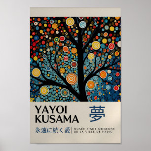 Yayoi Kusama Inspired Abstract Art Print