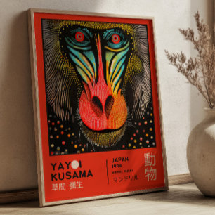 Yayoi Kusama Mandrill Japanese Art Exhibition Poster