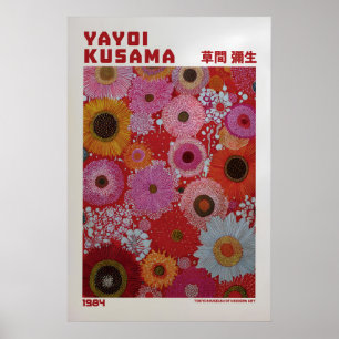 Yayoi Kusama Poster - Yayoi Kusama Inspired Floral