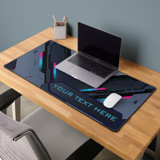 yberpunk Mecha Armor | Blue Purple Custom Gaming  Desk Mat