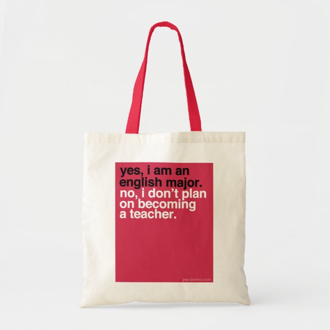 YBN: Yes, I am an English major Tote Bag (Front)