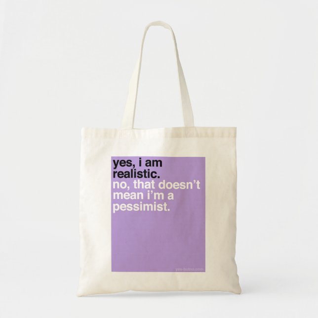 YBN: Yes, I am Realistic Tote Bag (Front)