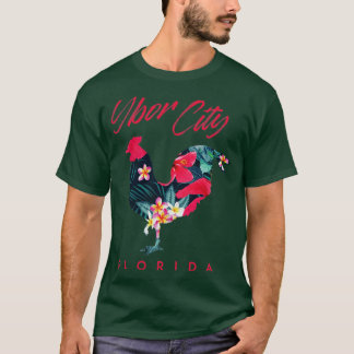 Ybor City Tampa Florida Chicken Lover Flower Souve T-Shirt
