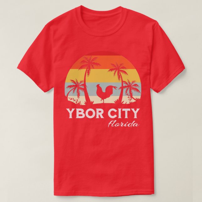 Ybor City Tampa Florida Chicken Lover Souvenir T-Shirt (Design Front)