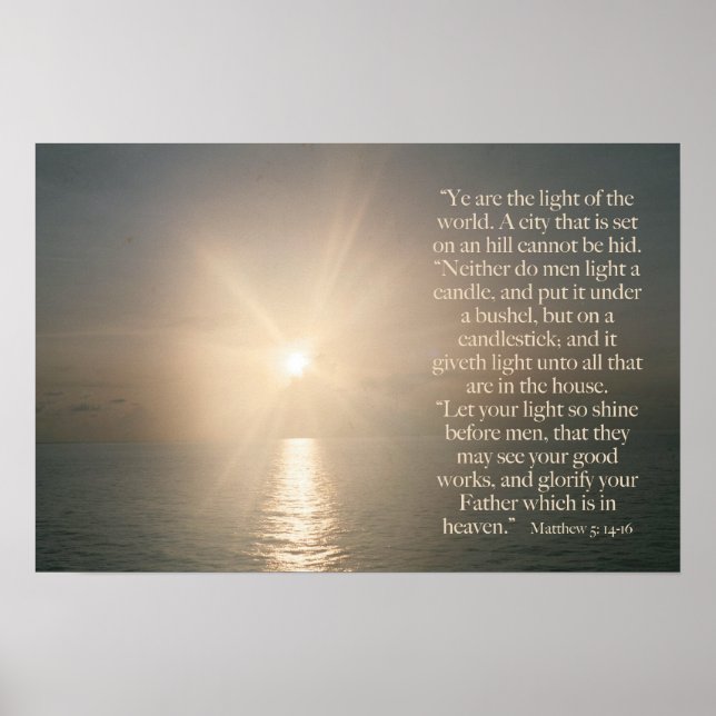 Ye are the light of the world (variation 2) poster (Front)