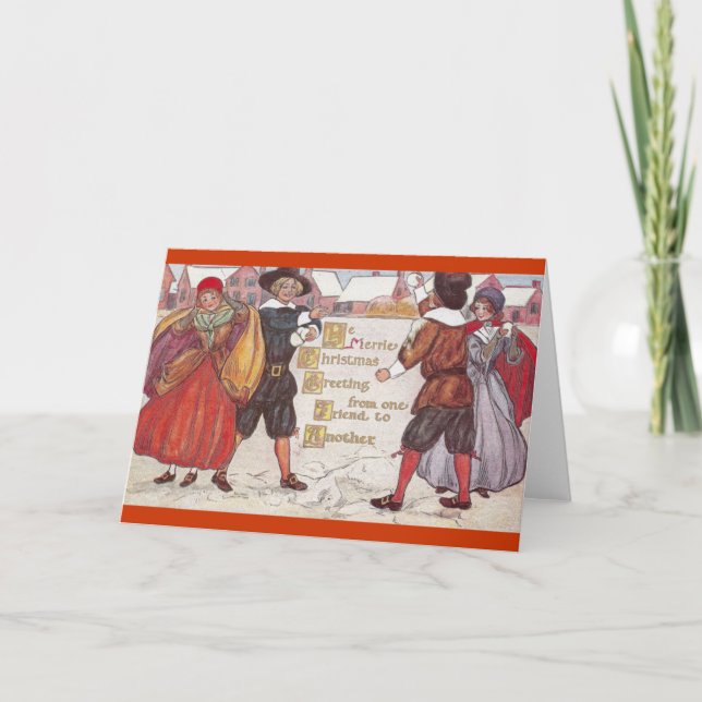 Ye Merrie Christmas Holiday Card (Front)