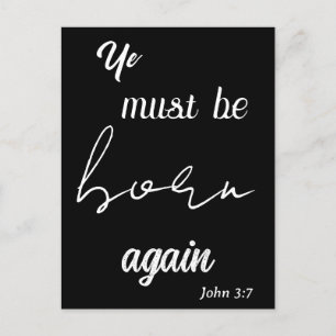 Ye Must Be Born Again Funny Christian Birthday  Postcard