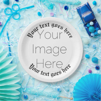 ye old custom photo personalised historic Paper Plate
