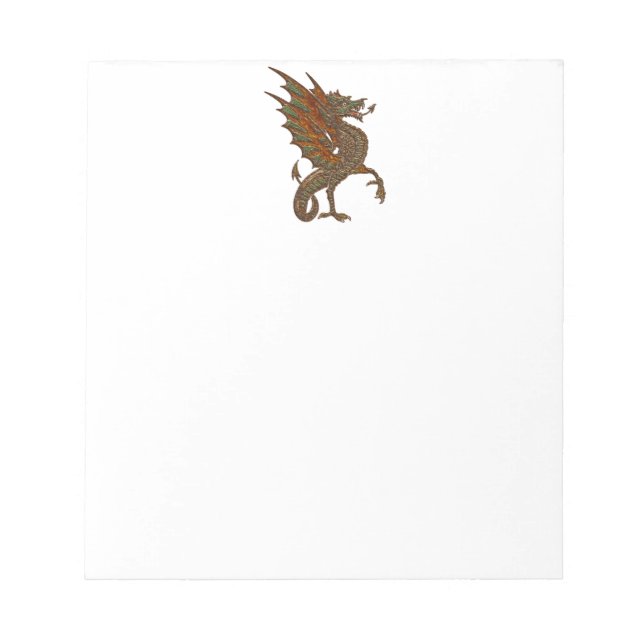 Ye Old Mediaeval Dragon Design Notepad (Front)