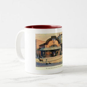 Ye Olde Willow Cottage, Fifth Ave, NYC Vintage Two-Tone Coffee Mug