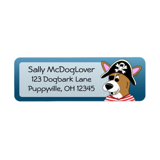 Ye Scurvy Corgi Return Address Label