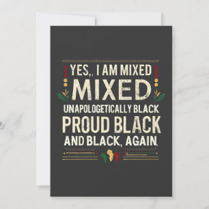 Yea I’m Mixed Unapologetically Black History Month Holiday Card