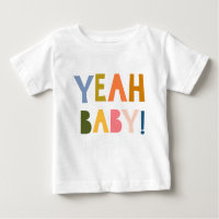 "Yeah Baby!" Happy Colourful Hand Lettering Quote