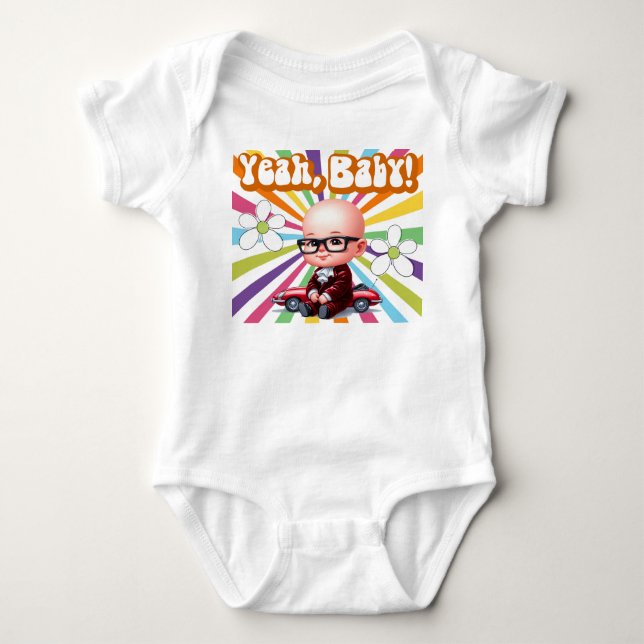 Yeah Baby Retro Bodysuit (Front)