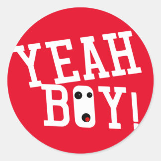Yeah Boy Emoji Face Bashin Bros Gamer Classic Round Sticker