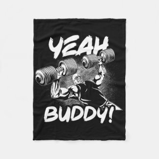Yeah Buddy - Ronnie Coleman Db Bench Press Gym Mot Fleece Blanket