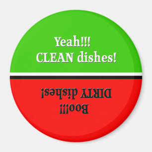 Yeah Clean/Boo Dirty- Red/Green Dishwasher Magnet