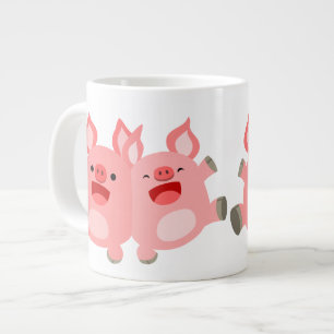 YEAH!! Cute Cartoon Pigs Jumbo Mug