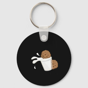 Yeah I Can Dunk Milk And Cookies Sketll Cookie Key Ring