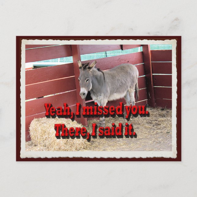 Yeah, I missed you,... postcard (Front)