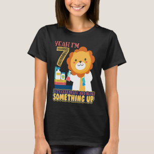 Yeah Im 7 Lets Celebrate And Blow Science Birthday T-Shirt