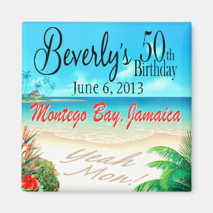 YEAH MON! Jamaican Beach Party Favour Magnet