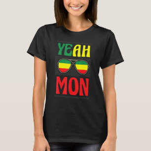 Yeah Mon Jamaican For A National Flag Design Jamai T-Shirt
