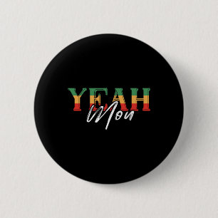 Yeah Mon Rastafari Roots Jamaican Surfing Rasta Re 6 Cm Round Badge