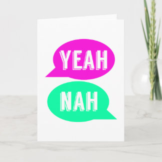 Yeah Nah Greeting Card - Kiwi Humor