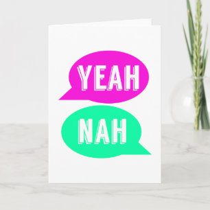 Yeah Nah Greeting Card - Kiwi Humour