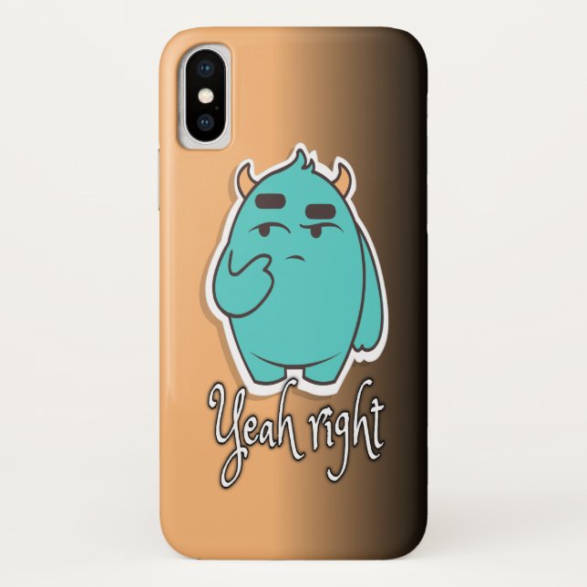 Yeah right   Case-Mate Barely There iPhone X Case (Back)
