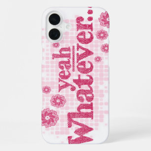 "yeah whatever" red & white iphone case