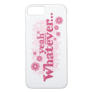 yeah whatever slogan red & white iphone case