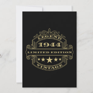 Year 1944 Personalised Birthday Party Invitation