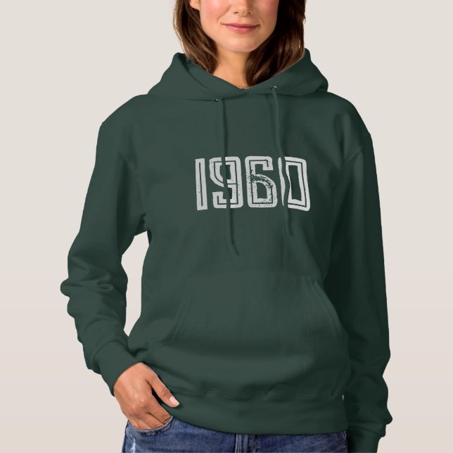 Year 1960: Birthday Year woman hoodie (Front)