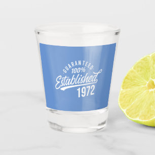 Year 1972 funny sayings men women shot glass