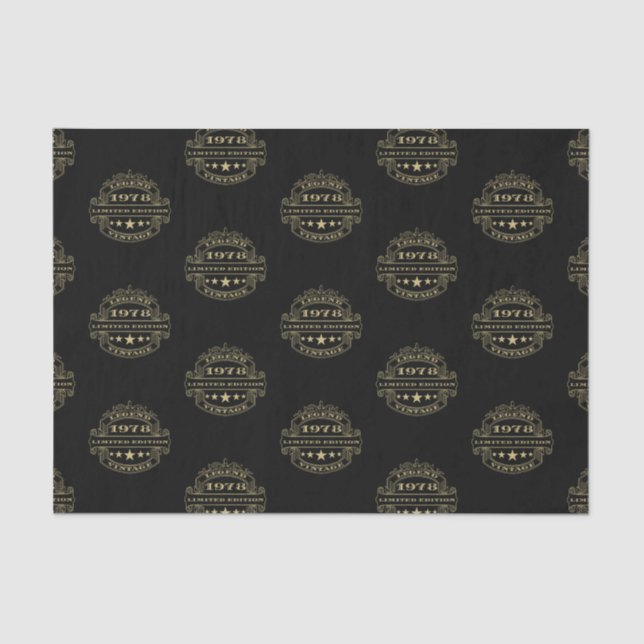 Year 1978 Birthday Tissue Paper (Front)