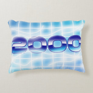 Year 2000 graphic decorative cushion