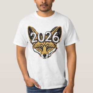 Year 2026 Fennec Fox Mascot - Bold New Year Design T-Shirt