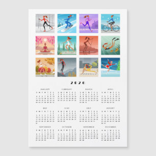 Year 2026 Sport Fitness Woman Girl Calendar
