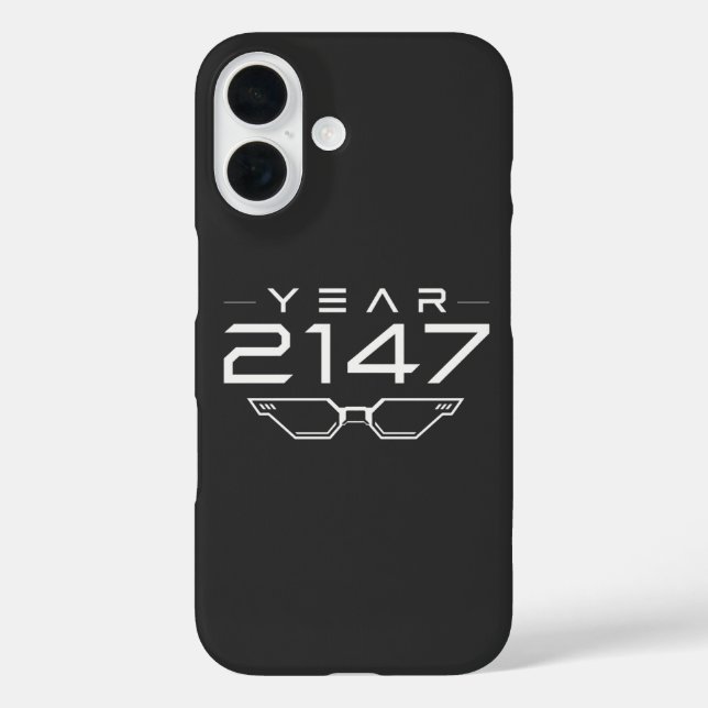 YEAR 2147 Cyberpunk Sci Fi Retro Space Case-Mate iPhone Case (Back)