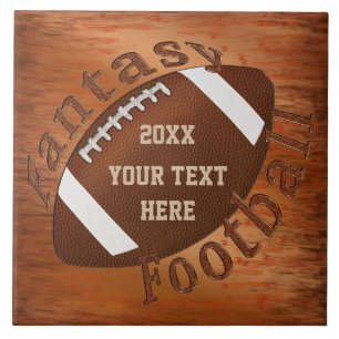 Year and Your Text Fantasy Football Gift Ideas Tile