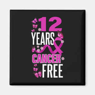 Year Cancer Free For Breast Cancer Awareness  Magnet