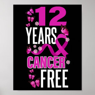 Year Cancer Free For Breast Cancer Awareness Poster