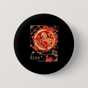 Year Chinese Horse 6 Cm Round Badge