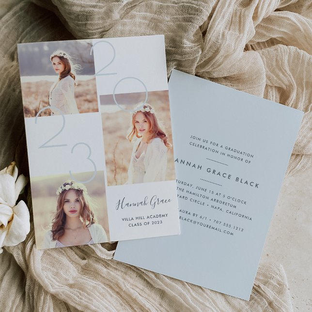 Year Collage | Photo Graduation Party Invitation (Creator Uploaded)