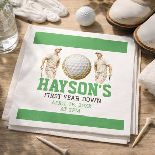 Year Down, Golf On! 1st Birthday Party Napkin