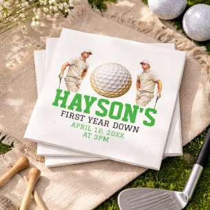 Year Down, Golf On! 1st Birthday Party Napkin