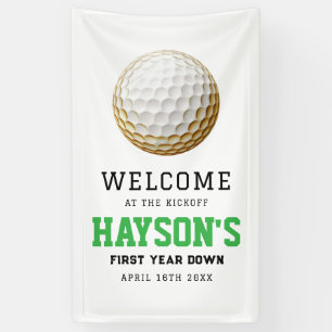 Year Down, Golf On! 1st Birthday Welcome Banner