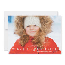 Year Full of Cheerful One-Photo Holiday Card